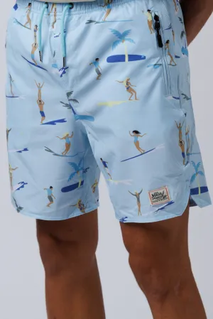 Surf Style Swim Shorts Blue