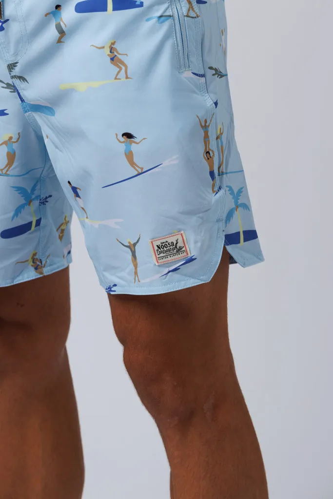 Surf Style Swim Shorts Blue