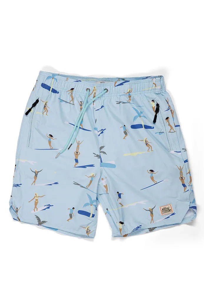 Surf Style Swim Shorts Blue