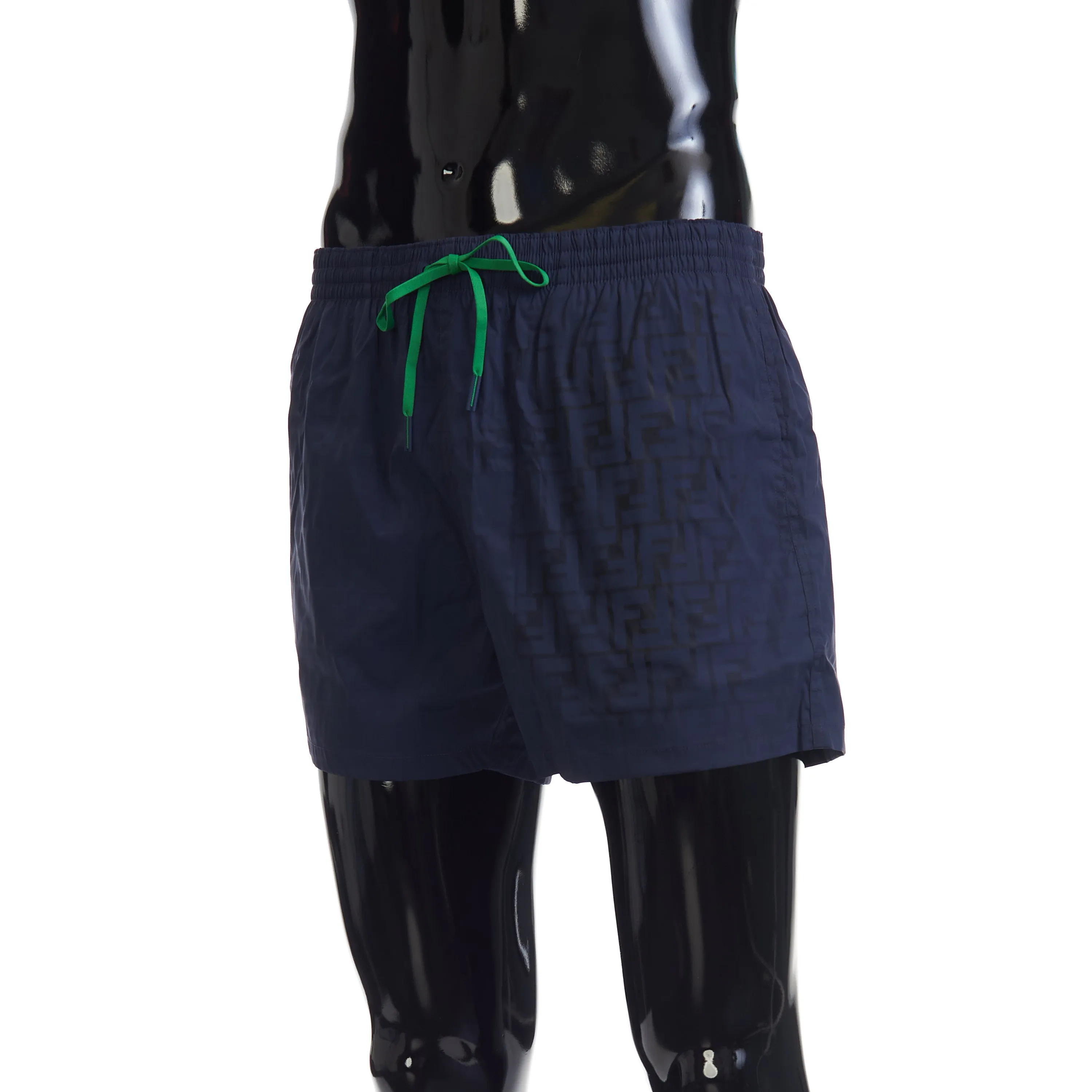 Swim Shorts In Blue FF Motif Nylon