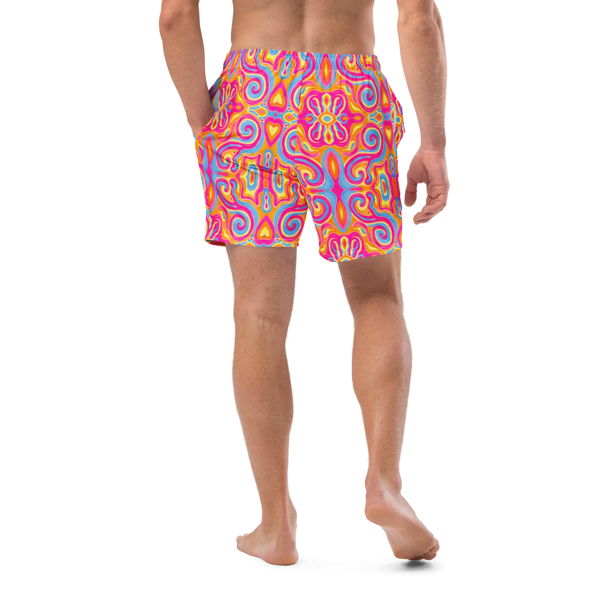 Swim Trunks ( Secret Internal Pocket)- "Magic Stamps" Design
