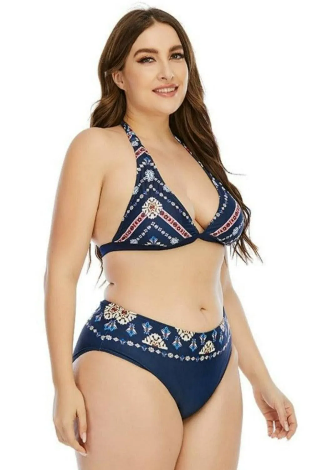 Tamara Blue Two-Piece Plus size Bikini Swimsuit
