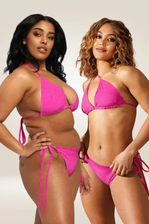 TGC Boutique Recycled Hot Pink Plus Size Bikini