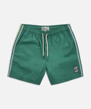 The All Day Stripe Swim Trunk - Green