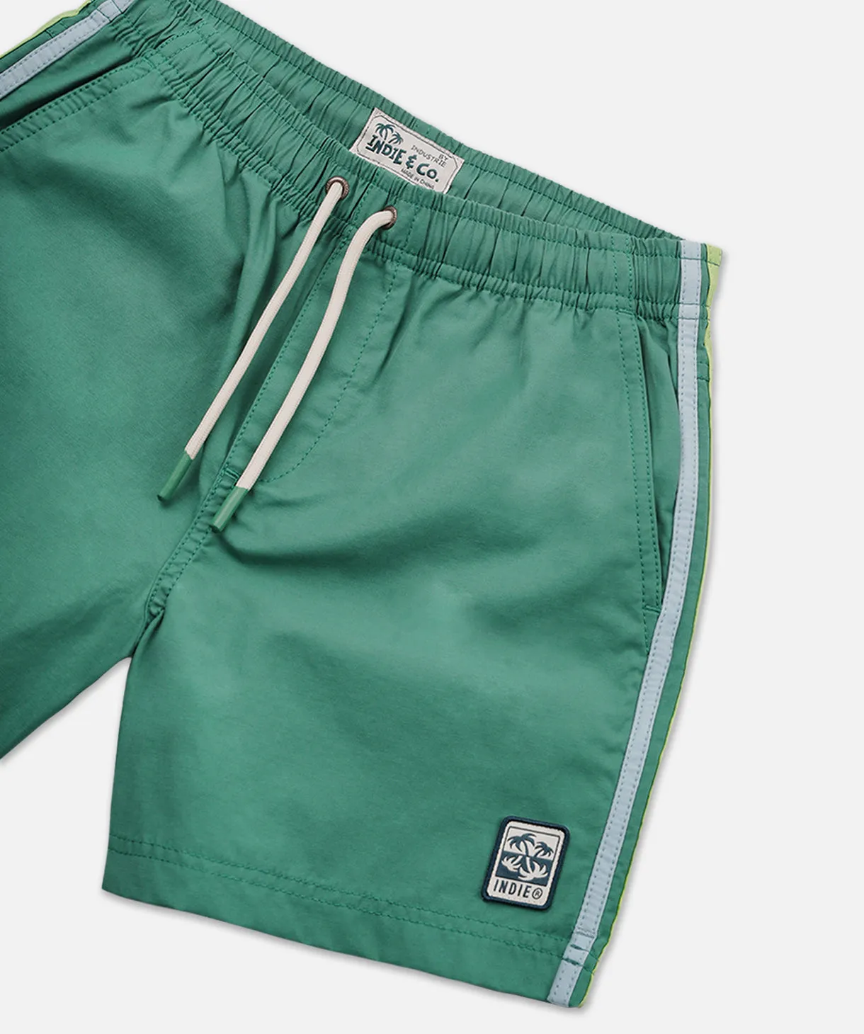 The All Day Stripe Swim Trunk - Green