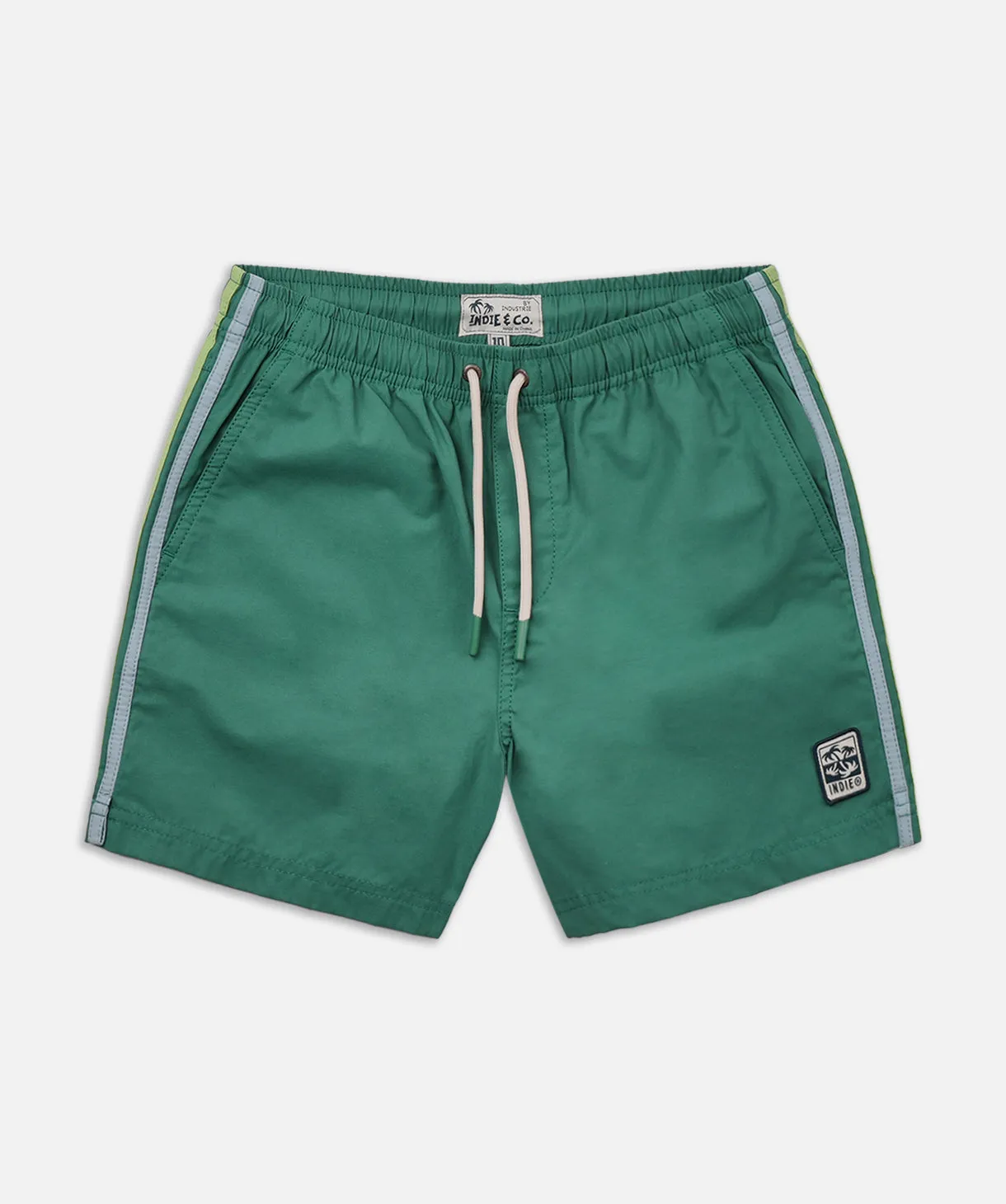 The All Day Stripe Swim Trunk - Green