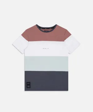 The Eden Block Tee - Burgundy