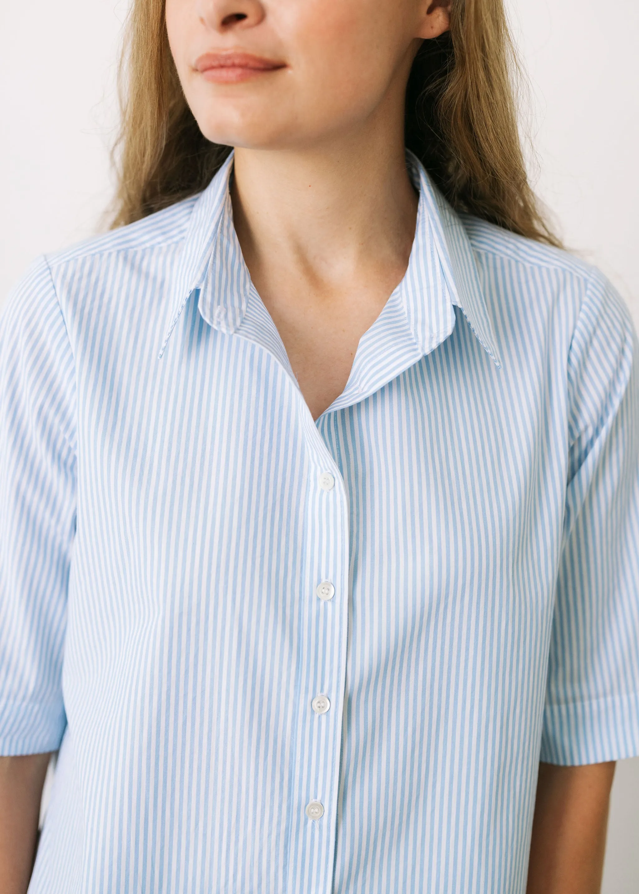 The Maven Top - Blue Stripe