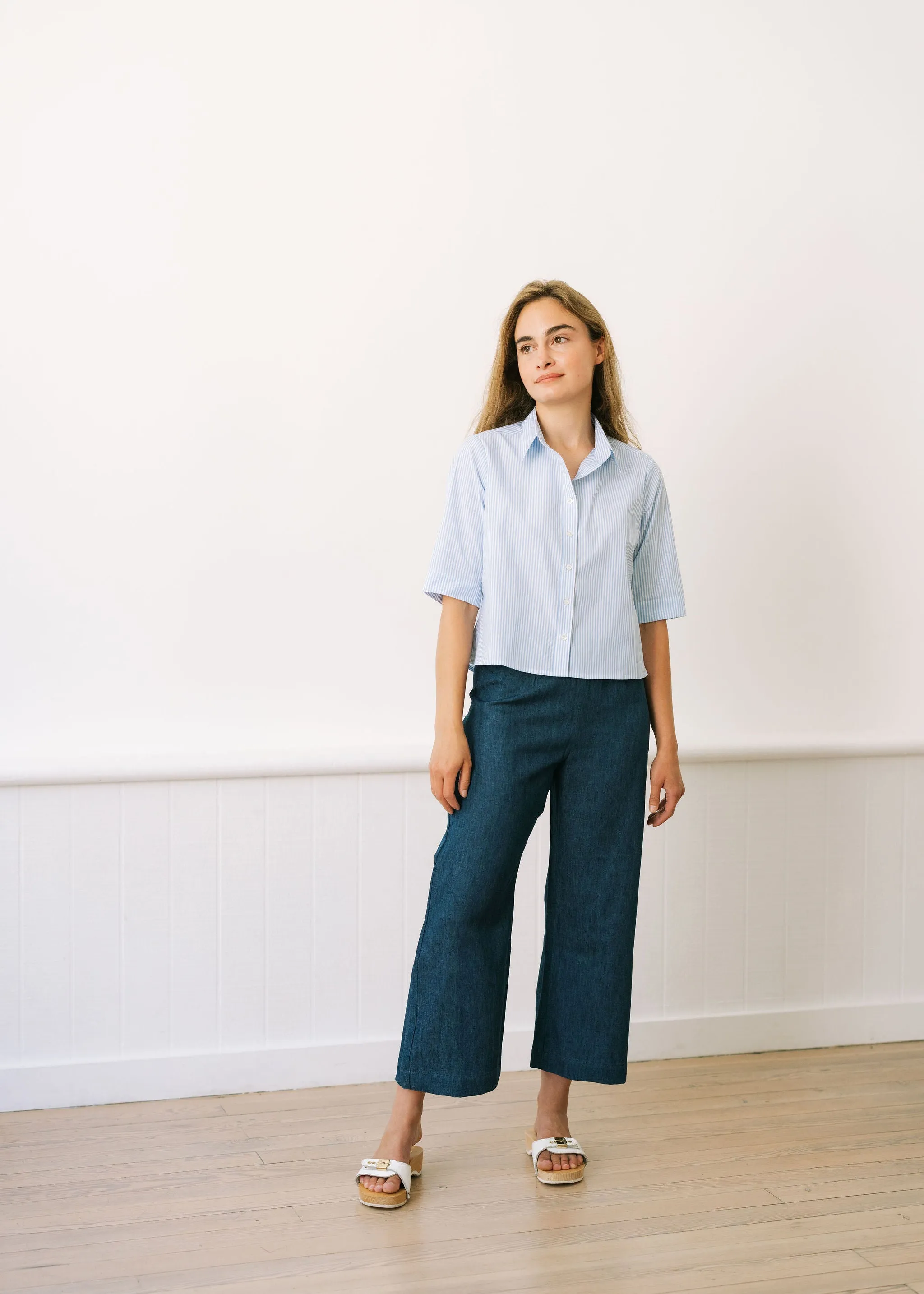 The Maven Top - Blue Stripe