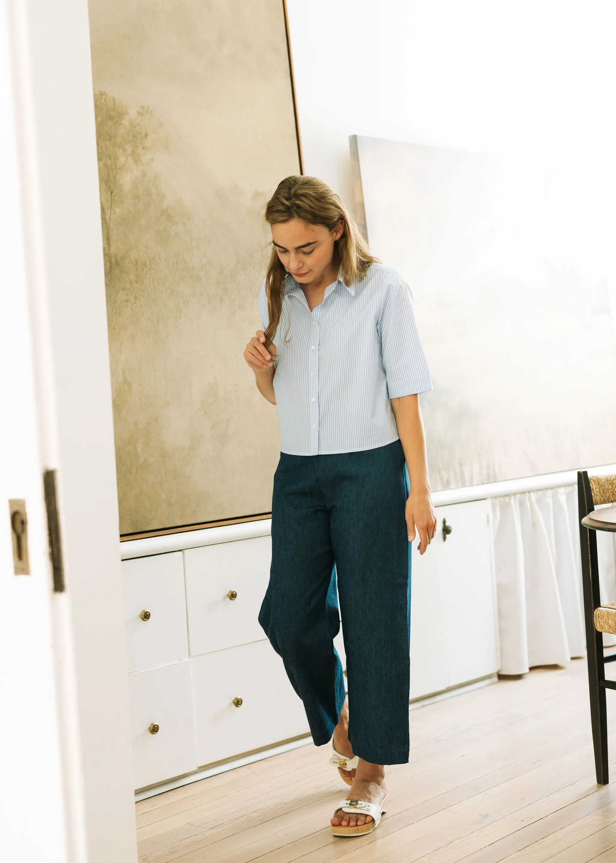 The Maven Top - Blue Stripe