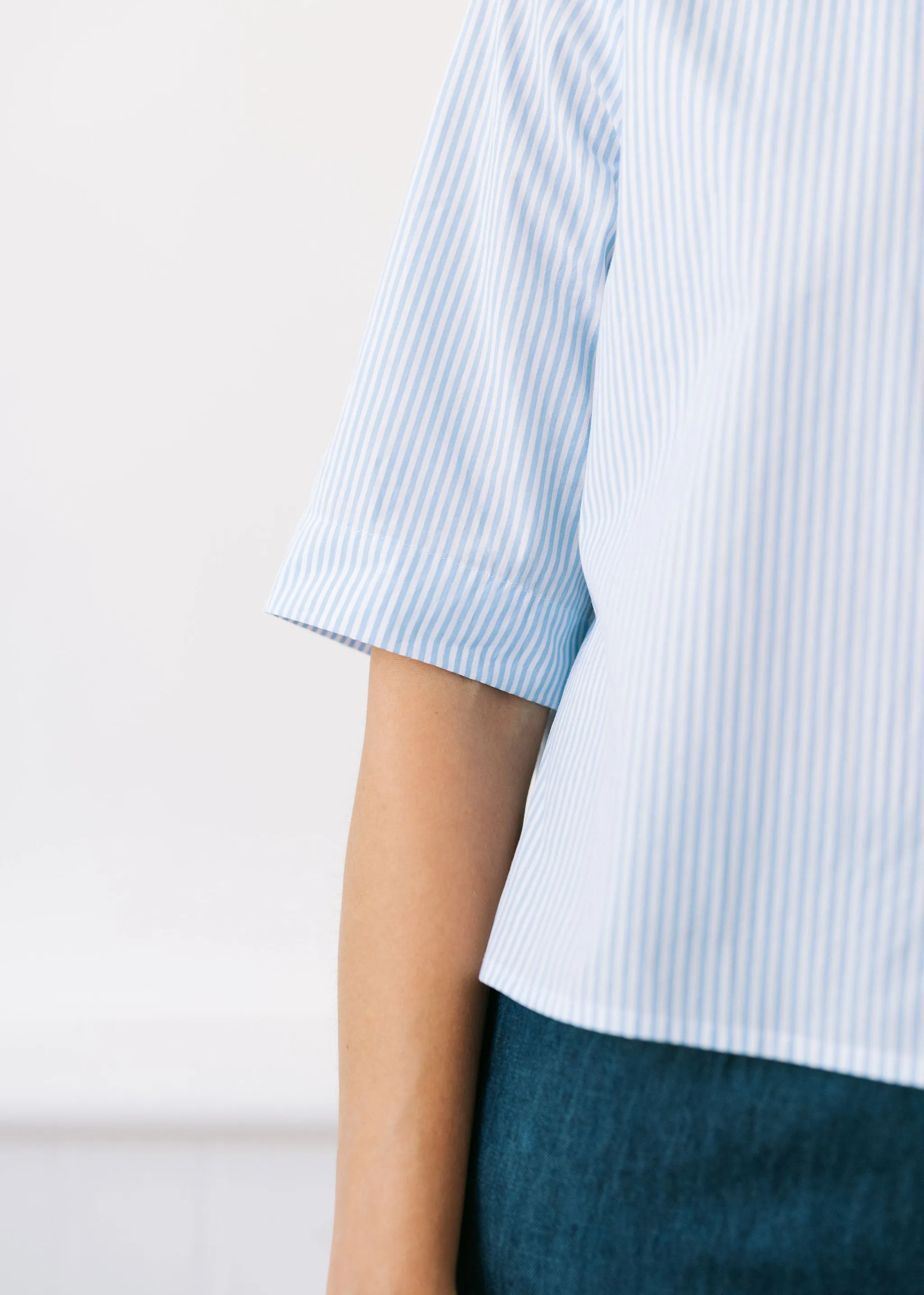 The Maven Top - Blue Stripe