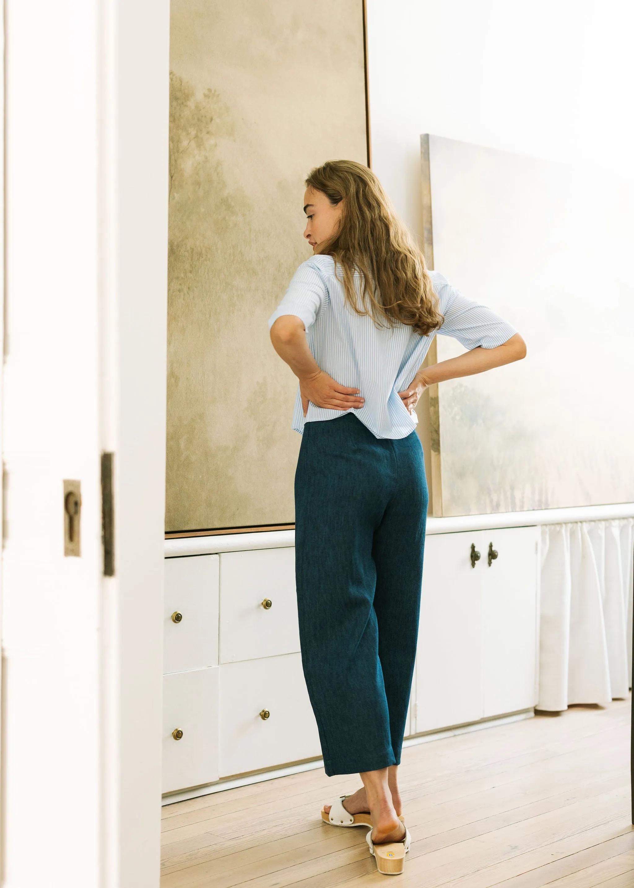 The Maven Top - Blue Stripe