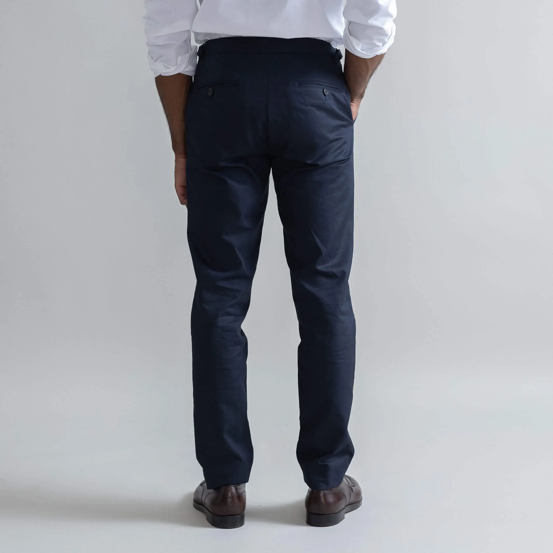 The Navy All Season Richmond Dress Chino with Side Tabs Custom Pant