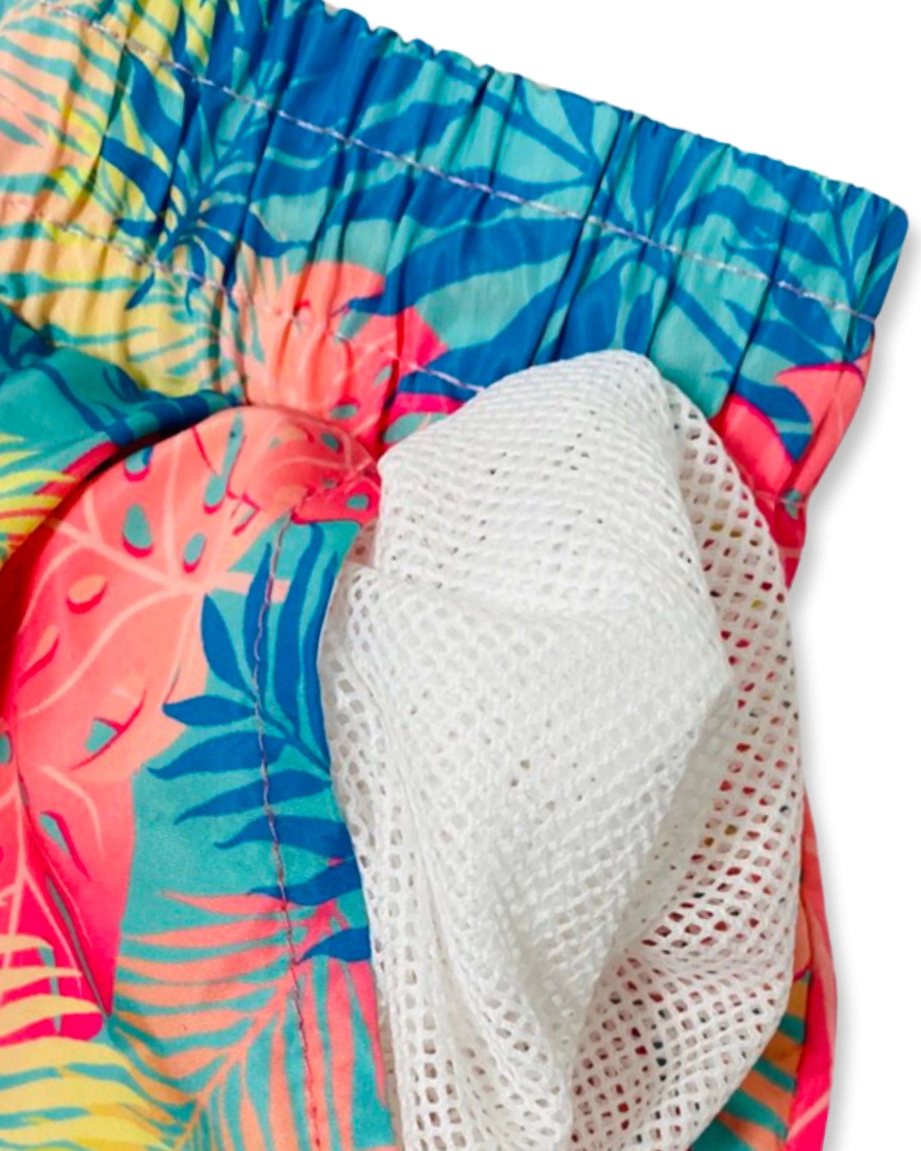 The Neon Palms Swim Trunks