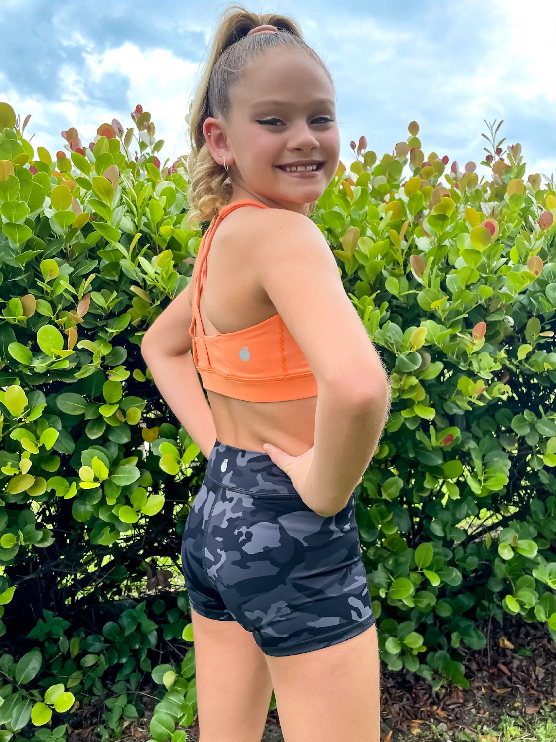 The Youth Peachy Shorts - Black Camo