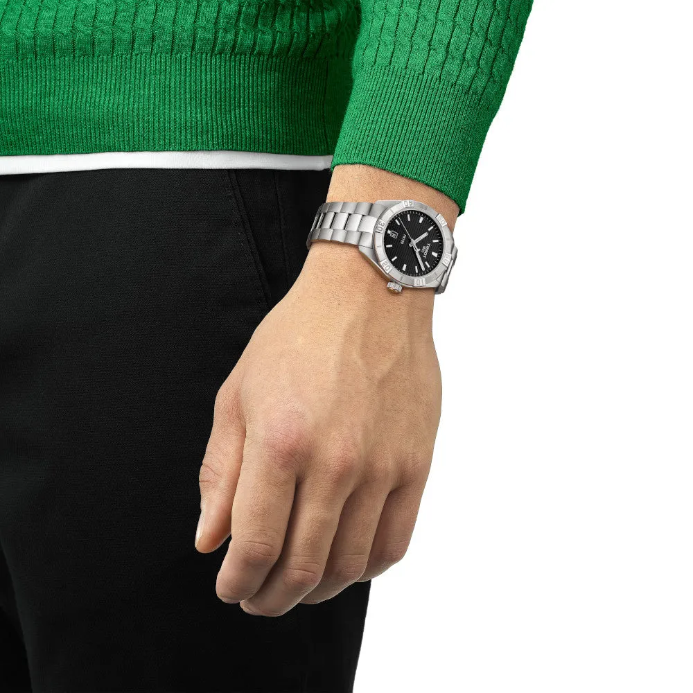Tissot PR 100 Sport Mens Stainless Steel Black Dial Watch