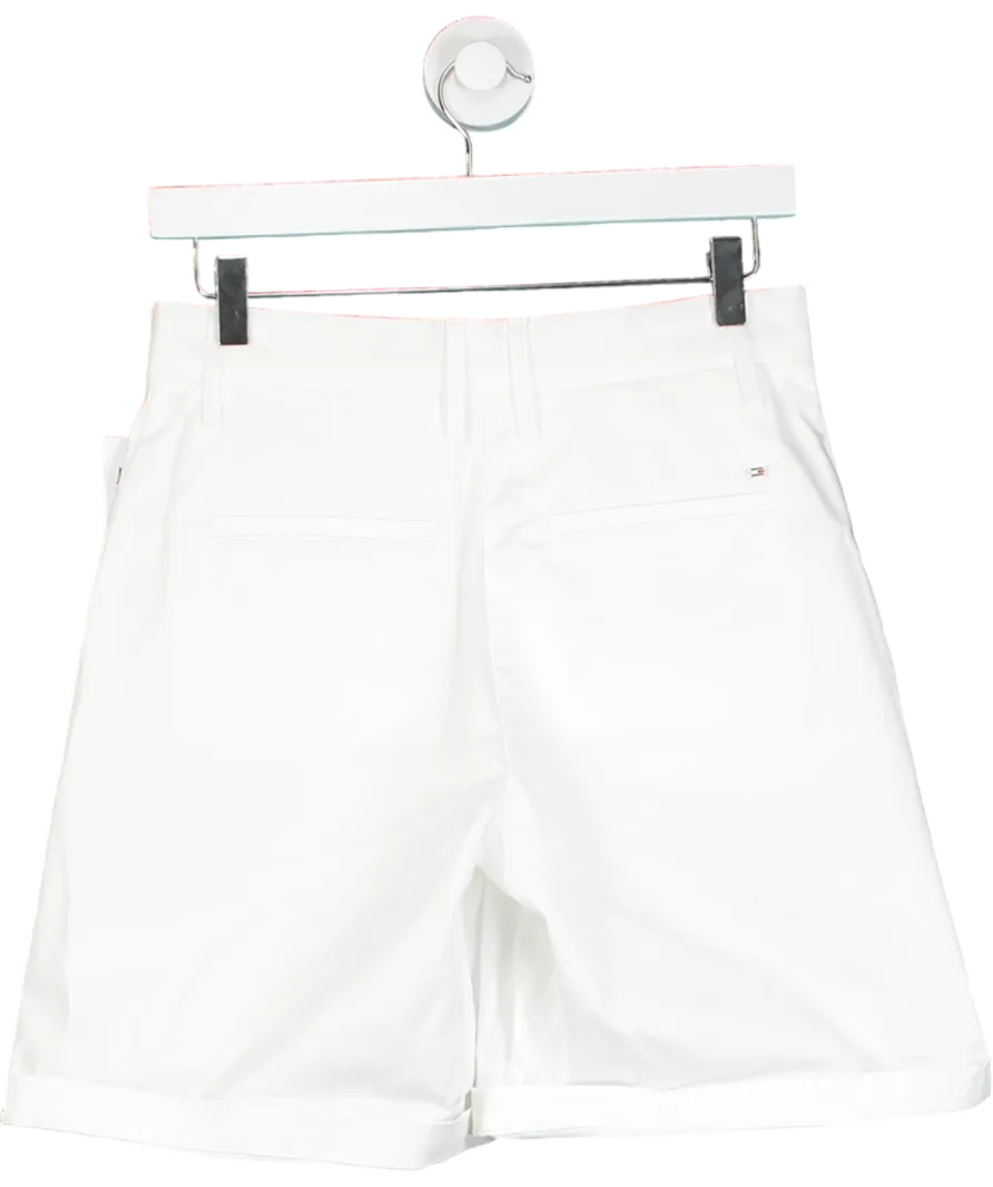 Tommy Hilfiger White Mom Fit Chino Shorts UK 6