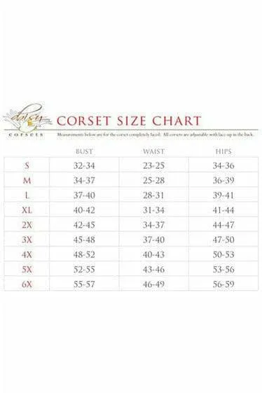 Top Drawer CURVY Steampunk Steel Double Boned Under Bust Corset
