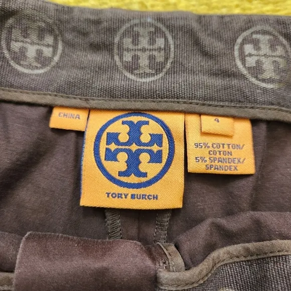 Tory Burch Cotton Blend Bermuda Chino Shorts Brown Size 4