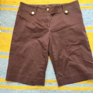 Tory Burch Cotton Blend Bermuda Chino Shorts Brown Size 4