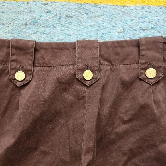 Tory Burch Cotton Blend Bermuda Chino Shorts Brown Size 4