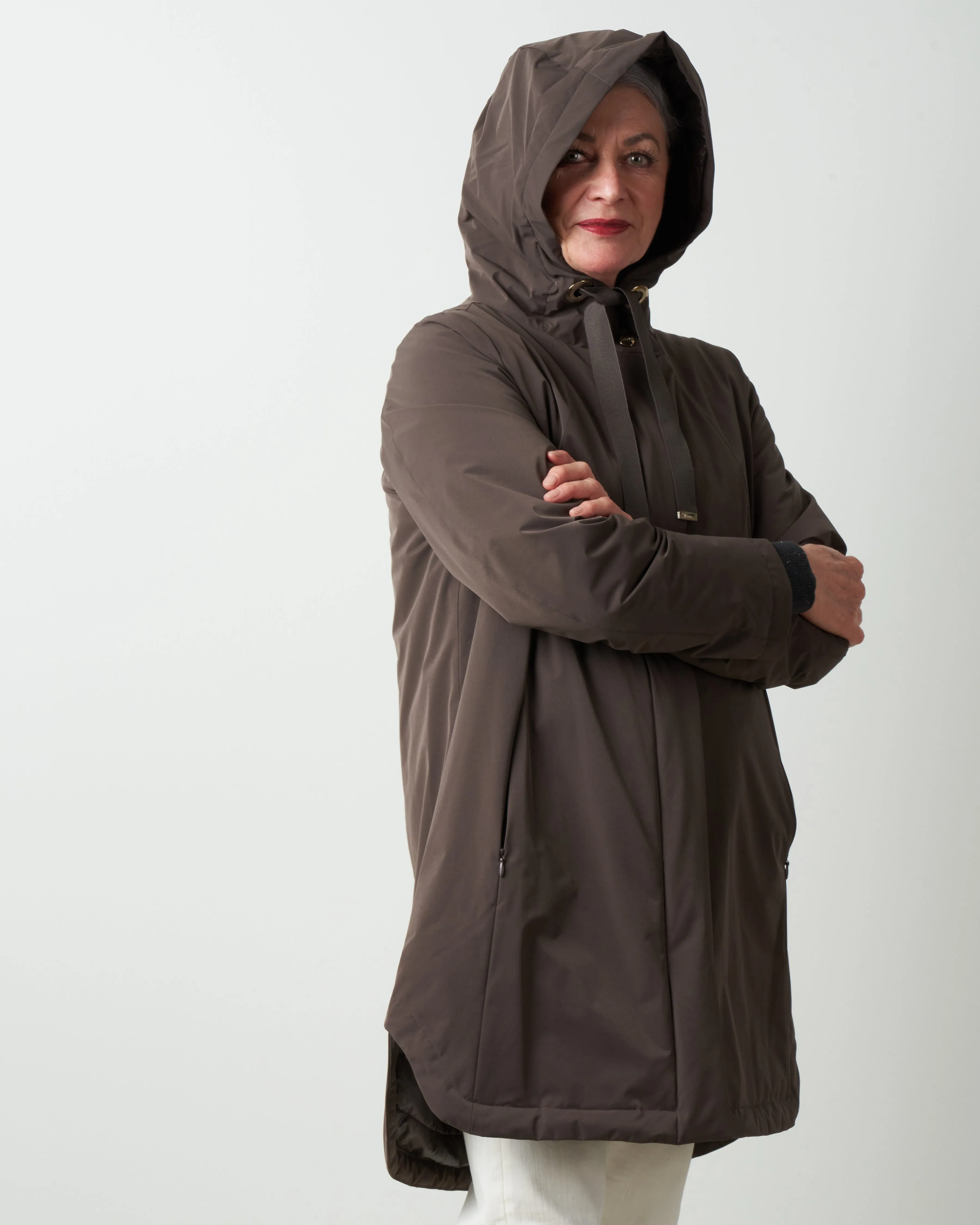 travel coat - chocolate