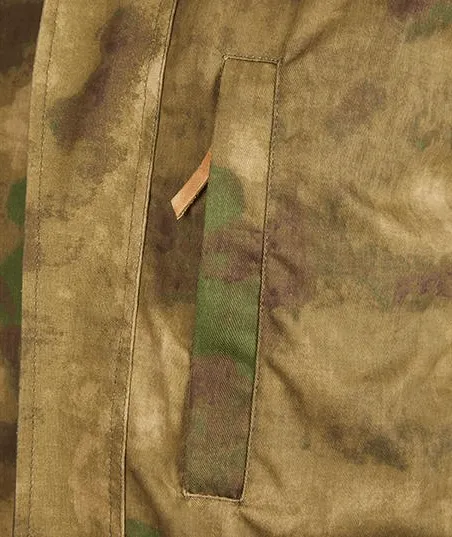 Troy Mens Wax Jacket - Khaki and Camo