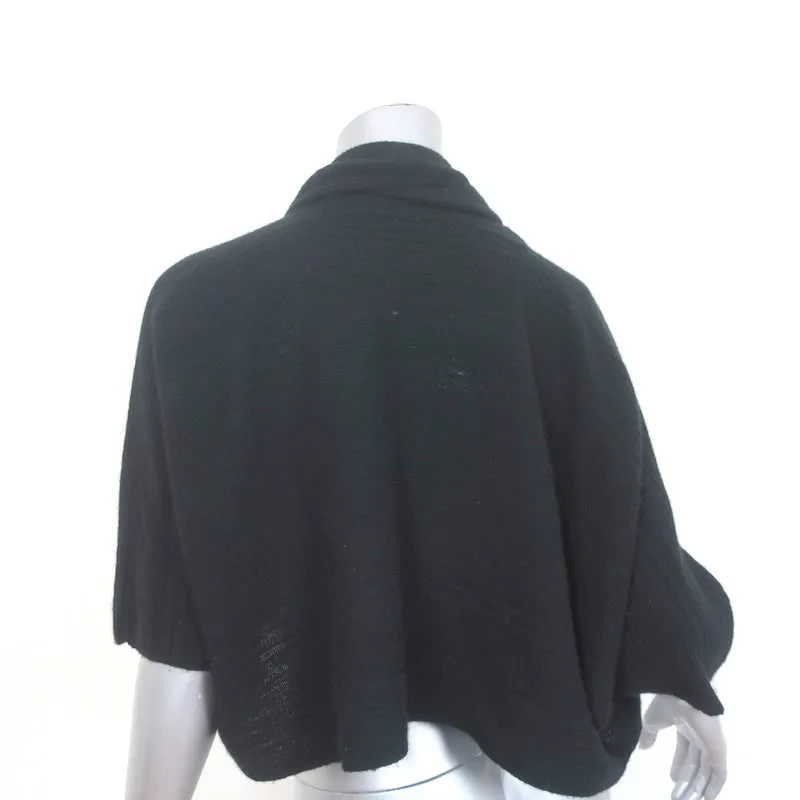 TSE Cashmere Cardigan Black Ribbed Knit Size Petite/Small Cropped Sweater