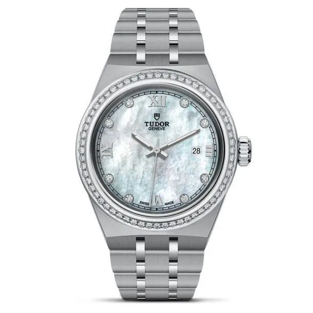 TUDOR Royal 28mm Case, Diamond Mother of Pearl Dial, Steel Bracelet (M28320-0001)