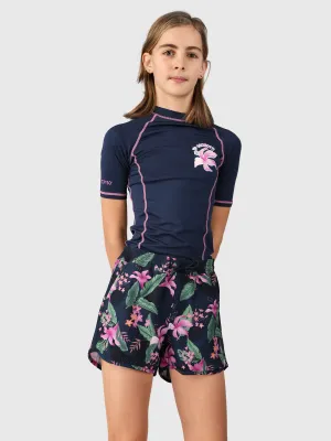Tulya-Tropicana Girls Swim Shorts | Indigo Blue