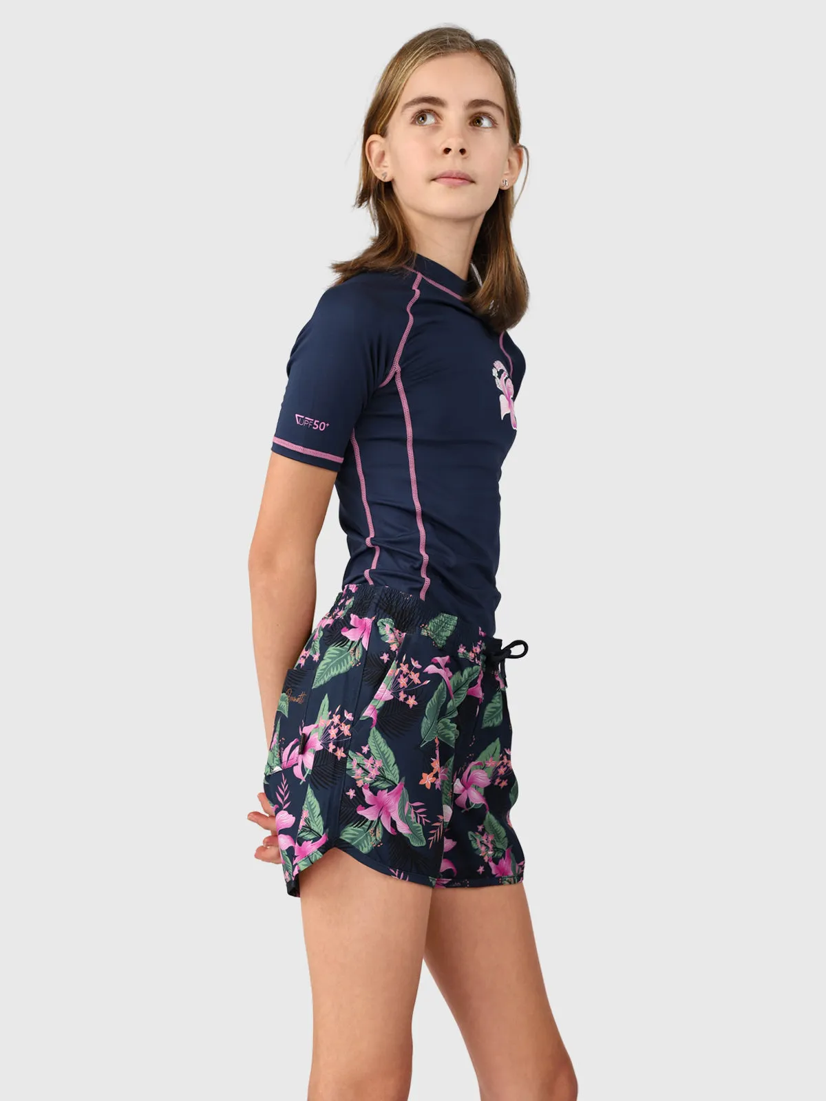 Tulya-Tropicana Girls Swim Shorts | Indigo Blue