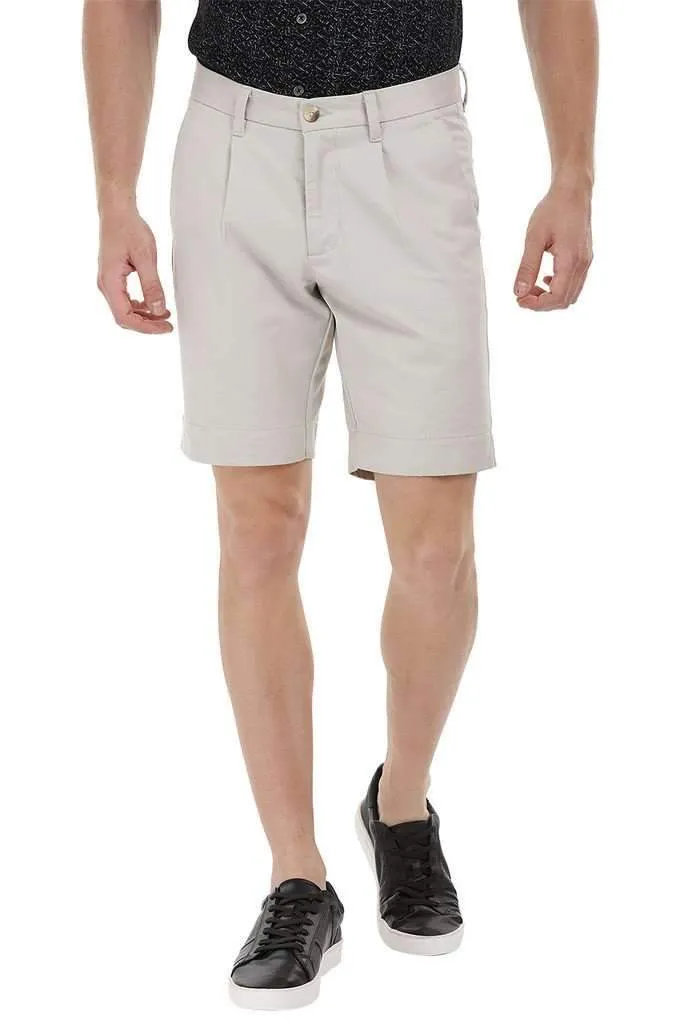 Twill Beige Chino Shorts