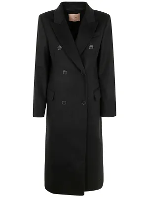 TWIN-SET Chic Wool Blend Jacket - Women's Outerwear