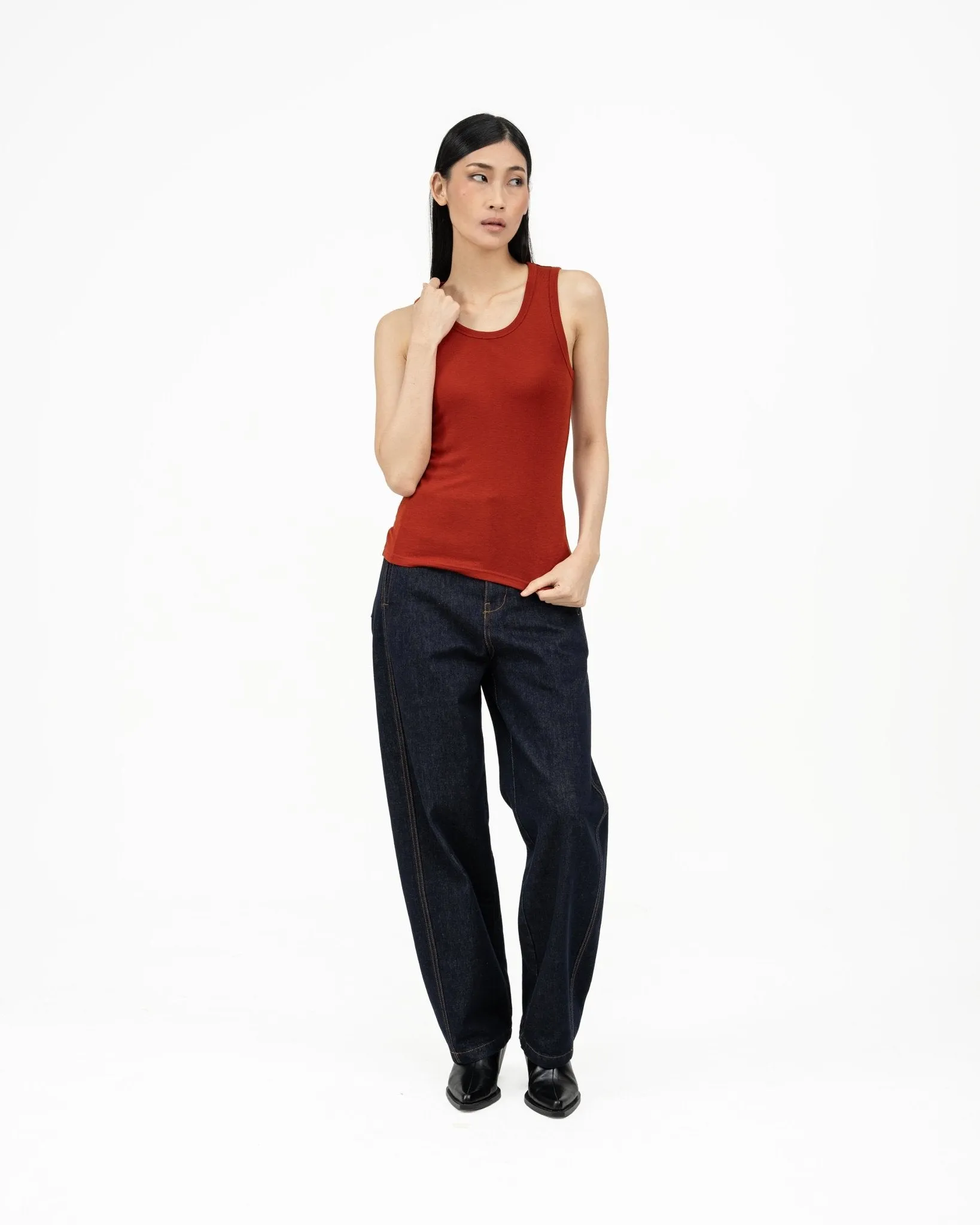 Ultra-Soft Wool Tank - Scarlet