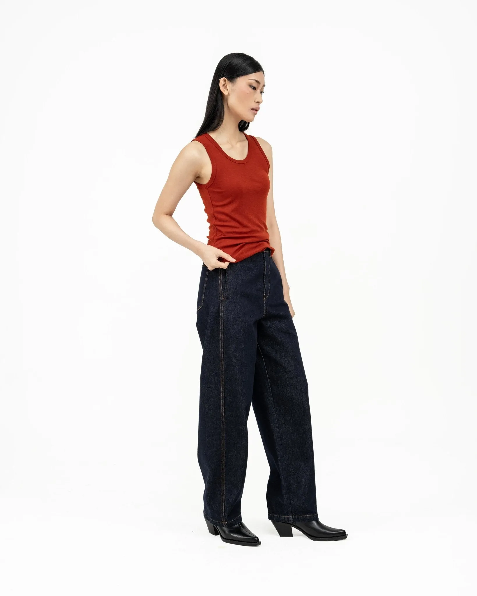Ultra-Soft Wool Tank - Scarlet