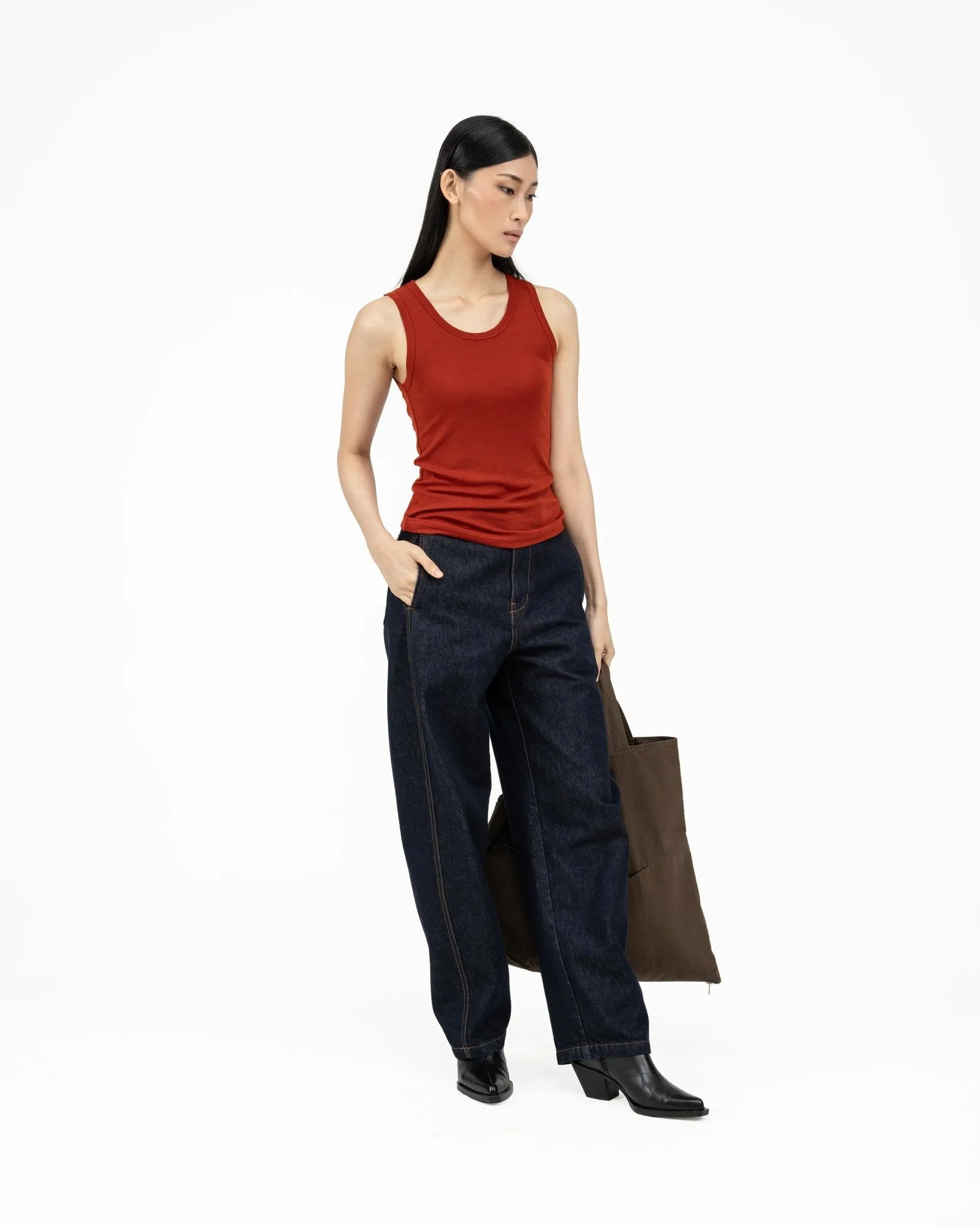 Ultra-Soft Wool Tank - Scarlet