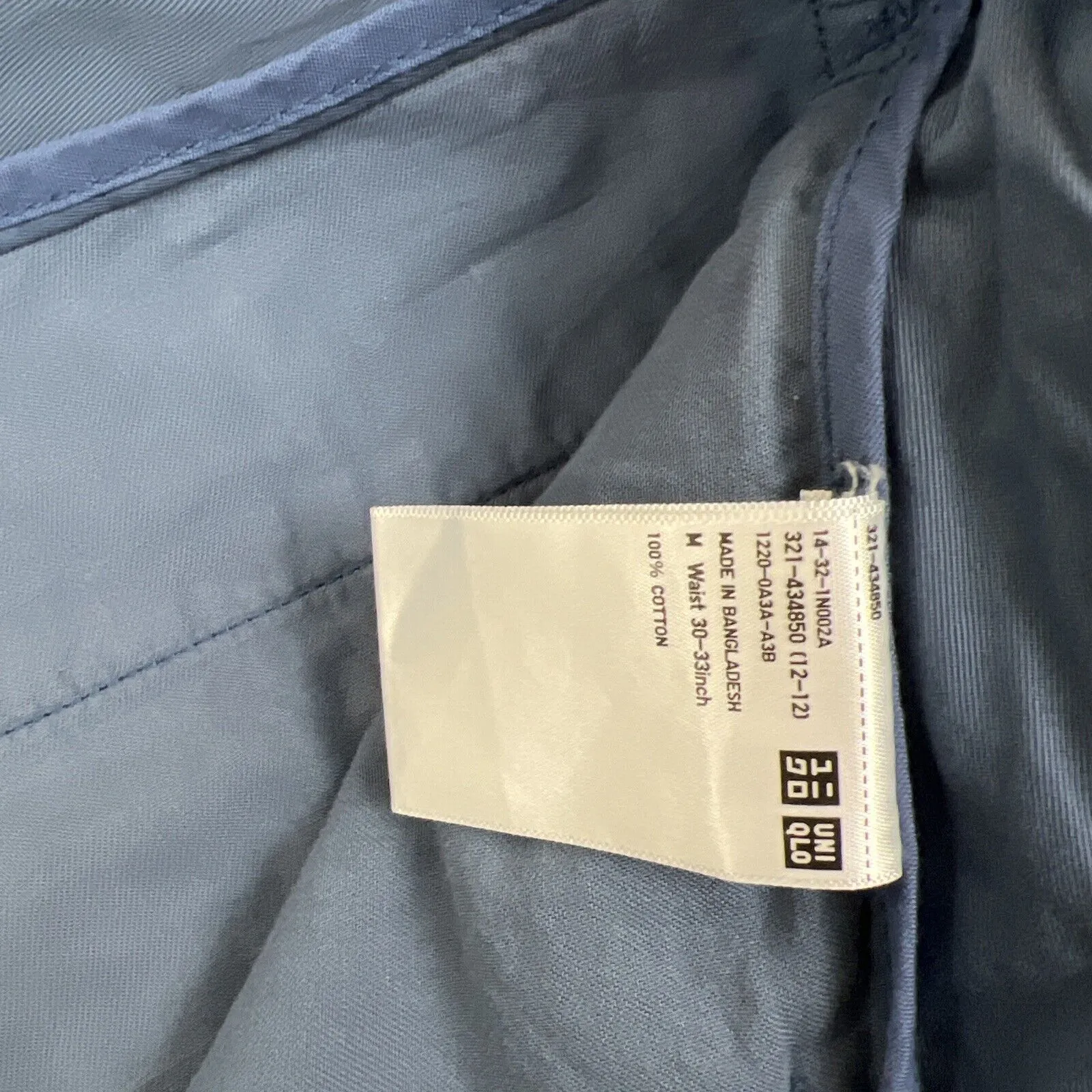 Uniqlo Mens Blue Chino Shorts Size Medium