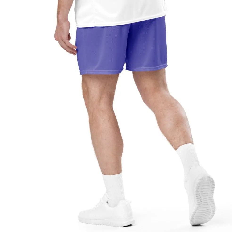 Unisex Athletic Purple Mesh Shorts