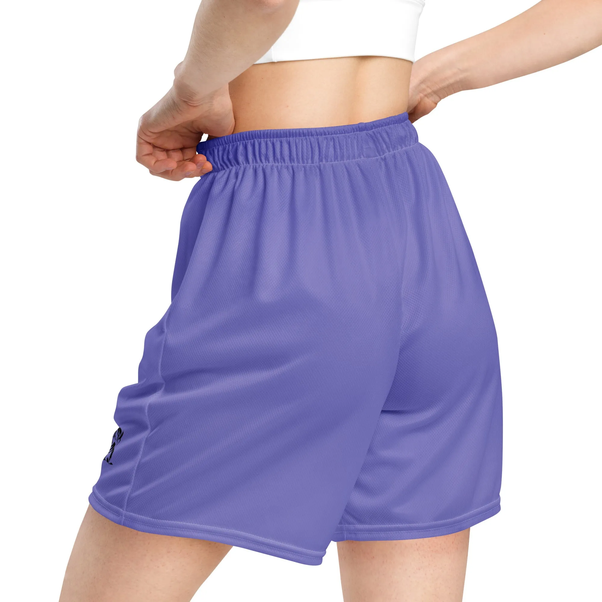 Unisex Athletic Purple Mesh Shorts
