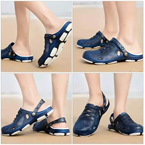Unisex Non Slip Breathable Sport Slides（Blue）