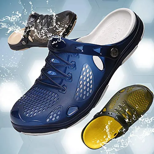 Unisex Non Slip Breathable Sport Slides（Blue）