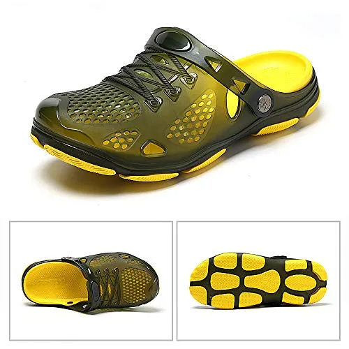 Unisex Non Slip Breathable Sport Slides（Yellow）