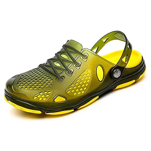 Unisex Non Slip Breathable Sport Slides（Yellow）