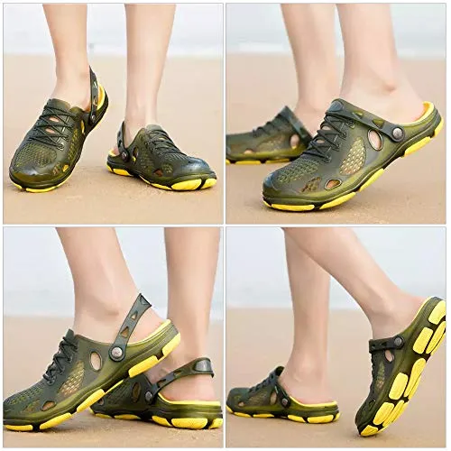 Unisex Non Slip Breathable Sport Slides（Yellow）