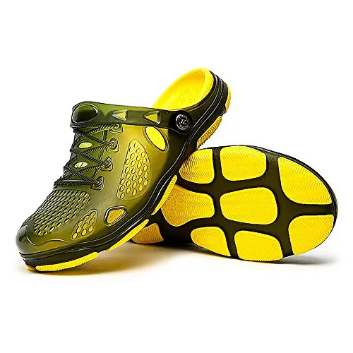 Unisex Non Slip Breathable Sport Slides（Yellow）