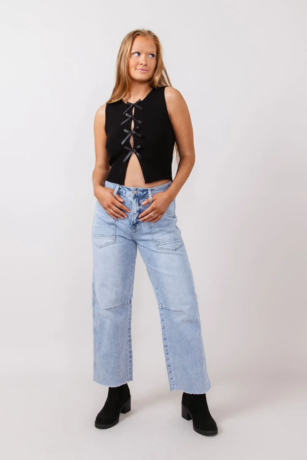 Vervet High Rise Baggy Barrel Jeans for Women | V3575