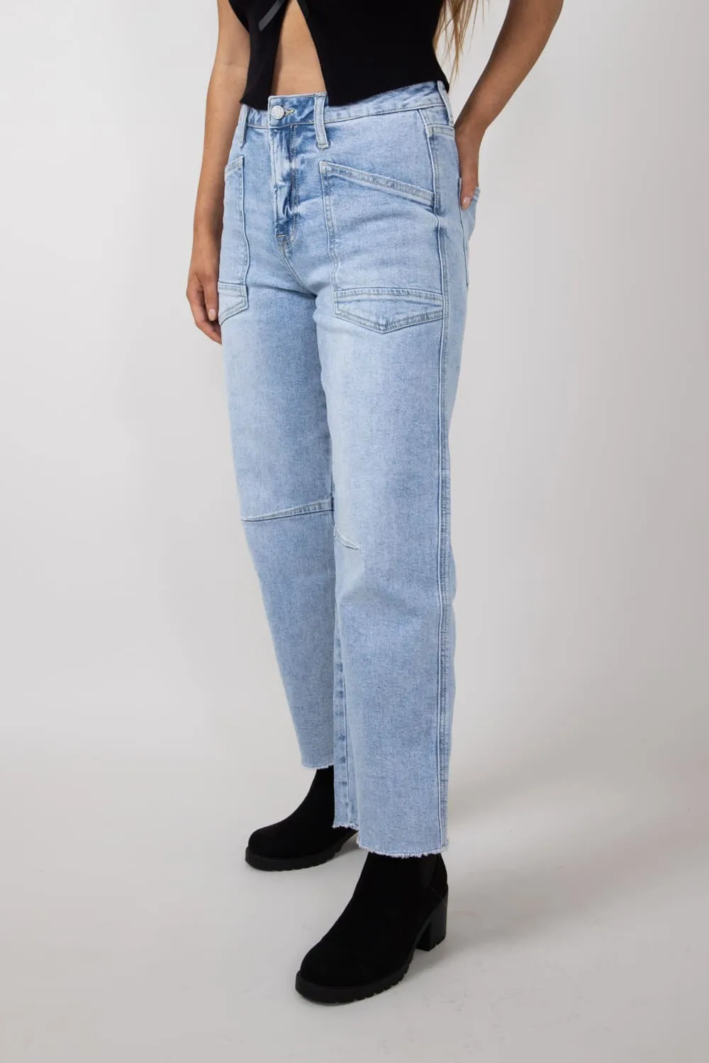 Vervet High Rise Baggy Barrel Jeans for Women | V3575