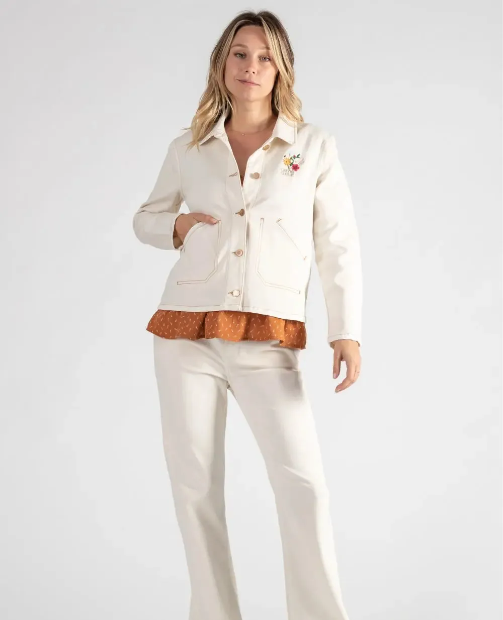 Veste Jean de maternité Romy beige