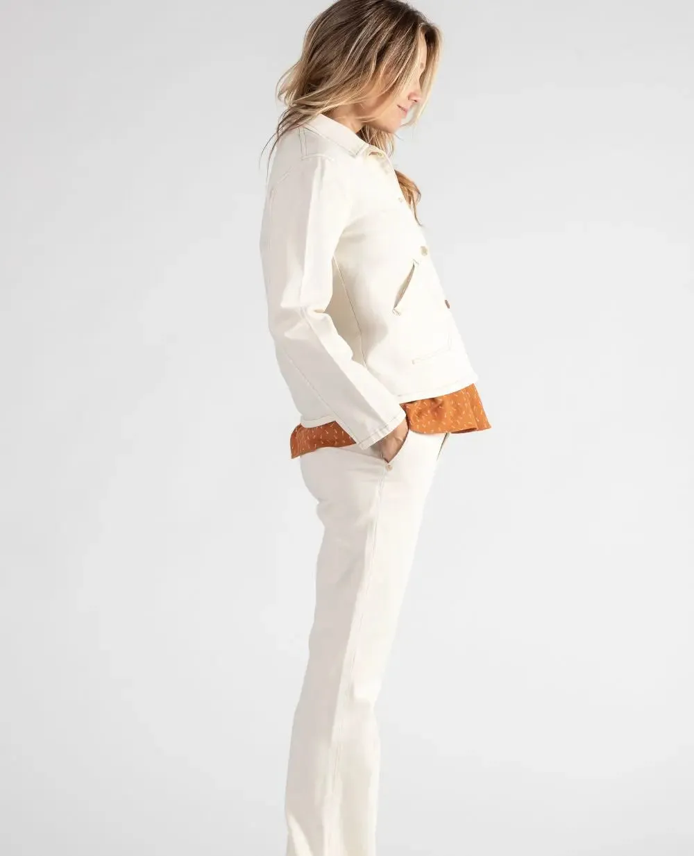 Veste Jean de maternité Romy beige