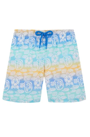 VILEBREQUIN Boys Swim Shorts Ultra-Light and Packable Tahiti Turtles